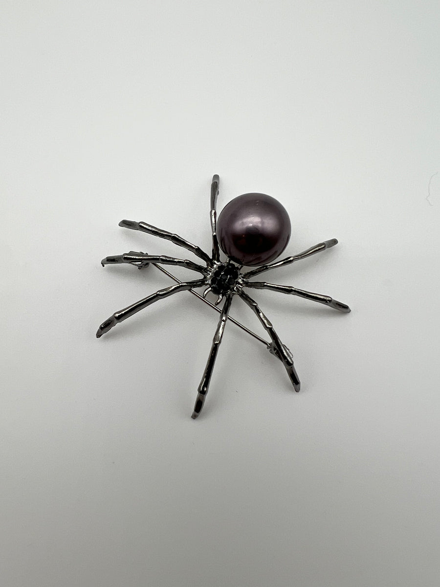 Spider Pearl Shawl Pin