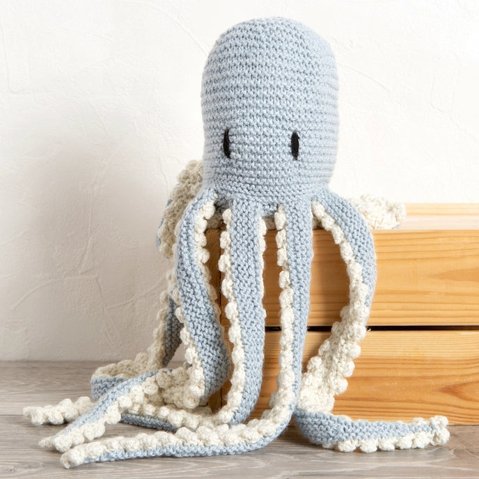 Robyn Octopus Knitting Kit in Baby Blue