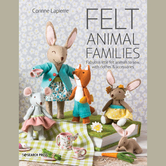 Folk Embroidered Felt Animal Families Book and Felt Bundle