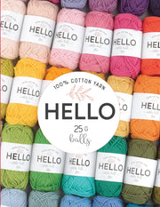 HELLO 100% Cotton 25g Amigurumi Yarn Pack of 10 balls