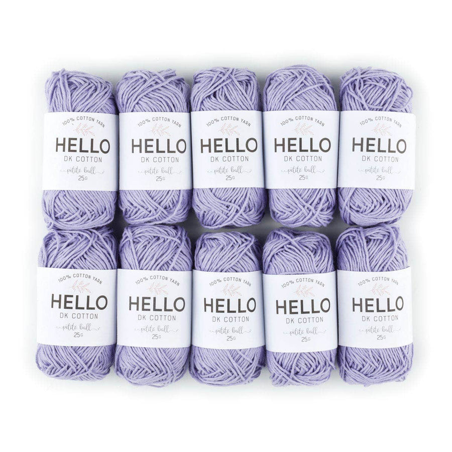 HELLO 100% Cotton 25g Amigurumi Yarn Pack of 10 balls