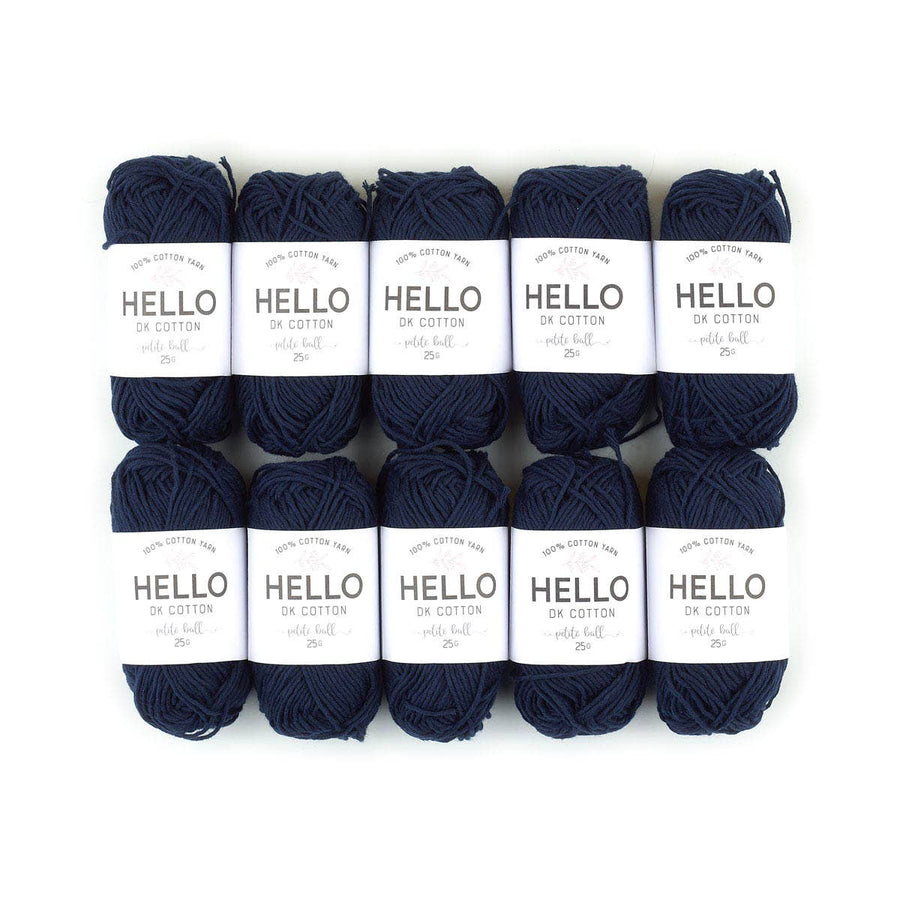 HELLO 100% Cotton 25g Amigurumi Yarn Pack of 10 balls