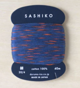 Sashiko Thread Card Multi (Daruma)