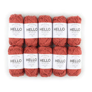 HELLO 100% Cotton 25g Amigurumi Yarn Pack of 10 balls