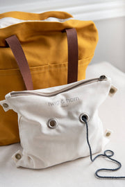 Canvas crossbody project tote