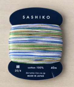 Sashiko Thread Card Multi (Daruma)