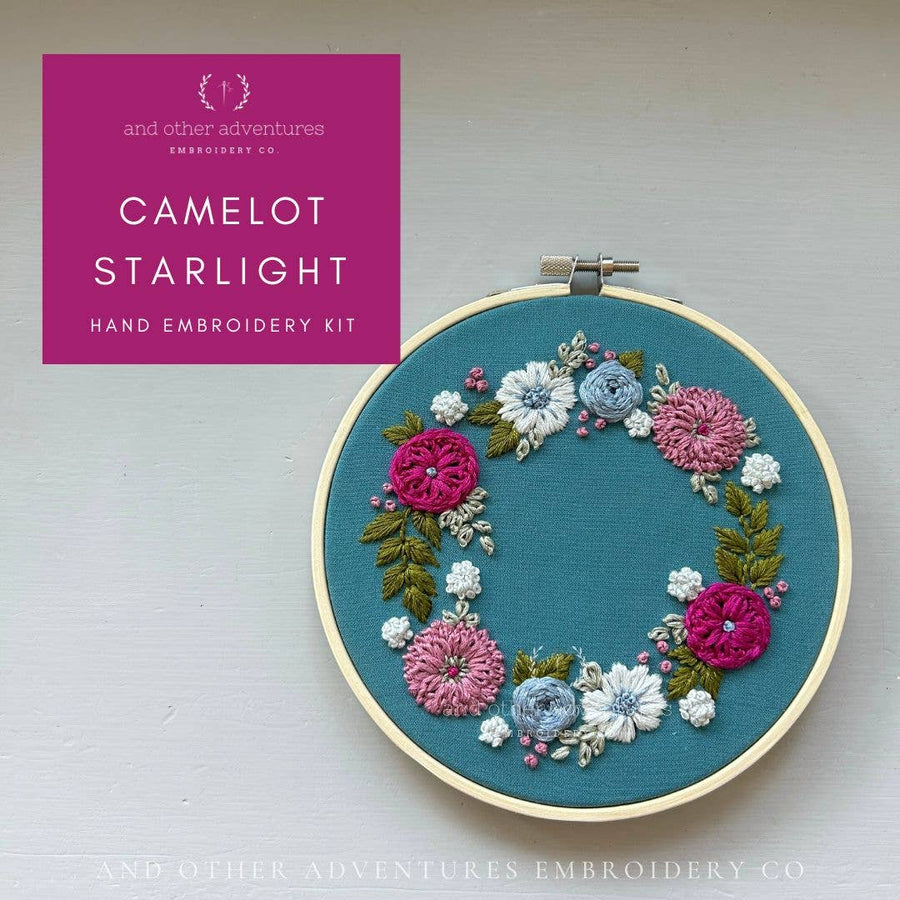 Hand Embroidery Kit - Camelot in Starlight