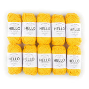 HELLO 100% Cotton 25g Amigurumi Yarn Pack of 10 balls