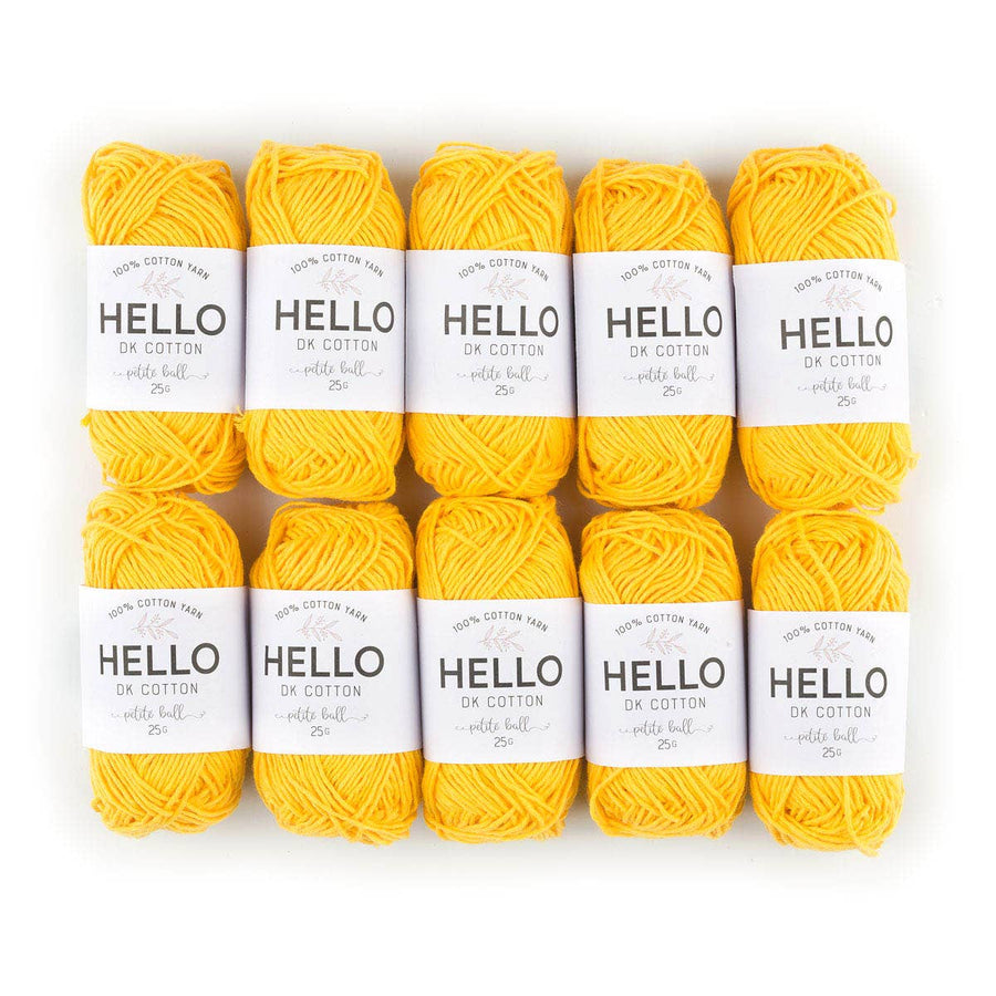HELLO 100% Cotton 25g Amigurumi Yarn Pack of 10 balls