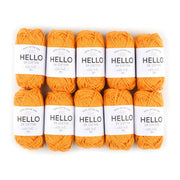 HELLO 100% Cotton 25g Amigurumi Yarn Pack of 10 balls