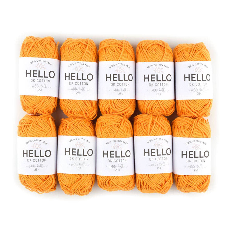 HELLO 100% Cotton 25g Amigurumi Yarn Pack of 10 balls