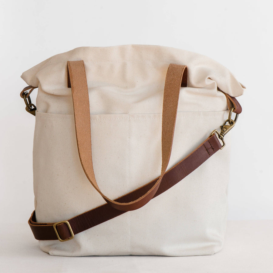 Canvas crossbody project tote