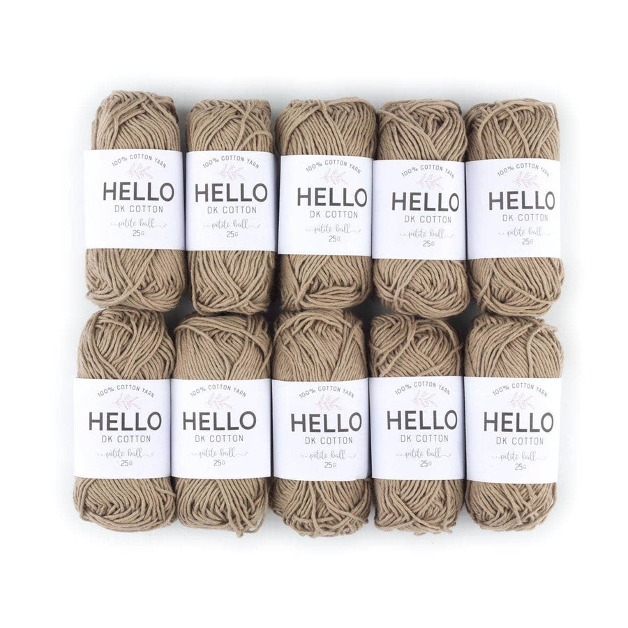 HELLO 100% Cotton 25g Amigurumi Yarn Pack of 10 balls