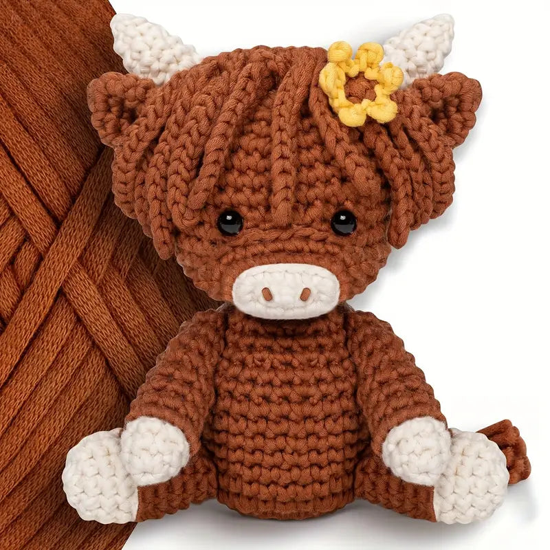 Highland Cow Crochet Kit