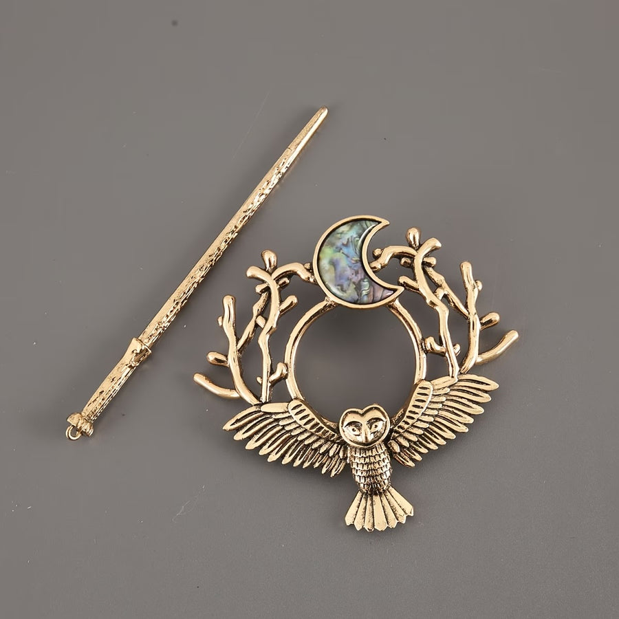 Vintage Owl Shawl Pin