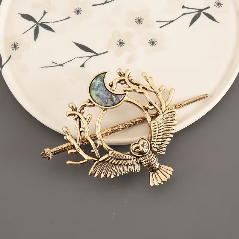 Vintage Owl Shawl Pin