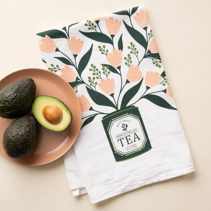 Tea Tin Bouquet Tea Towel