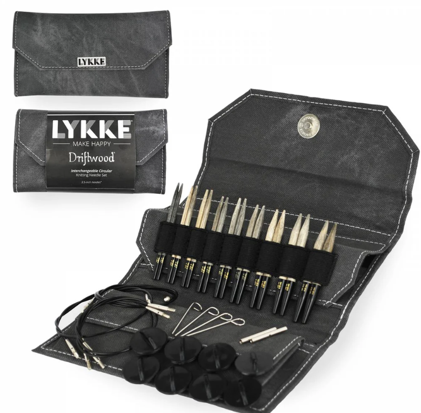 Lykke  3.5" Interchangeable Needle Set in Grey Denim