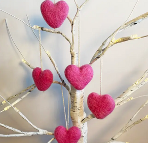 Felted Heart Ornament