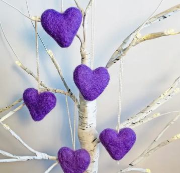 Felted Heart Ornament