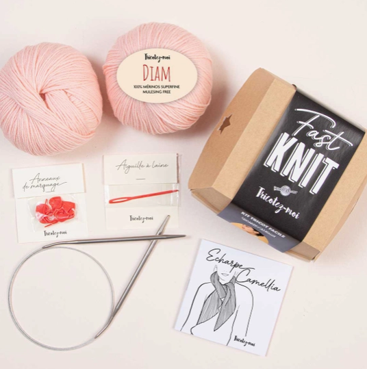 Camellia Scarf Knitting Kit