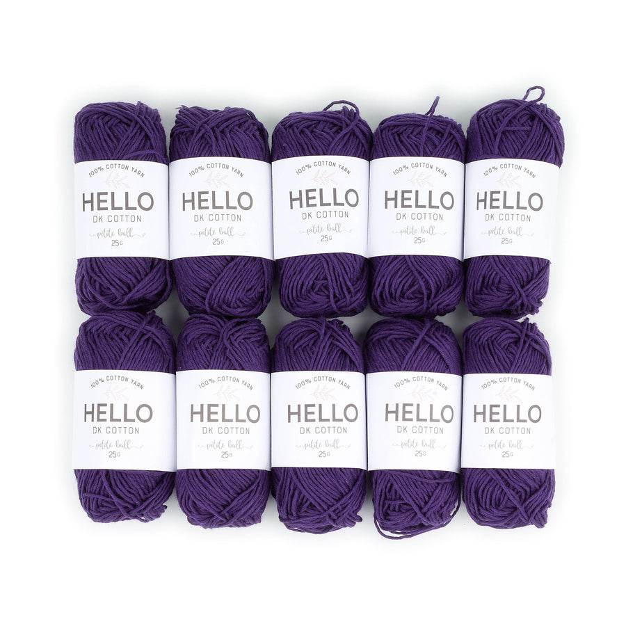 HELLO 100% Cotton 25g Amigurumi Yarn Pack of 10 balls