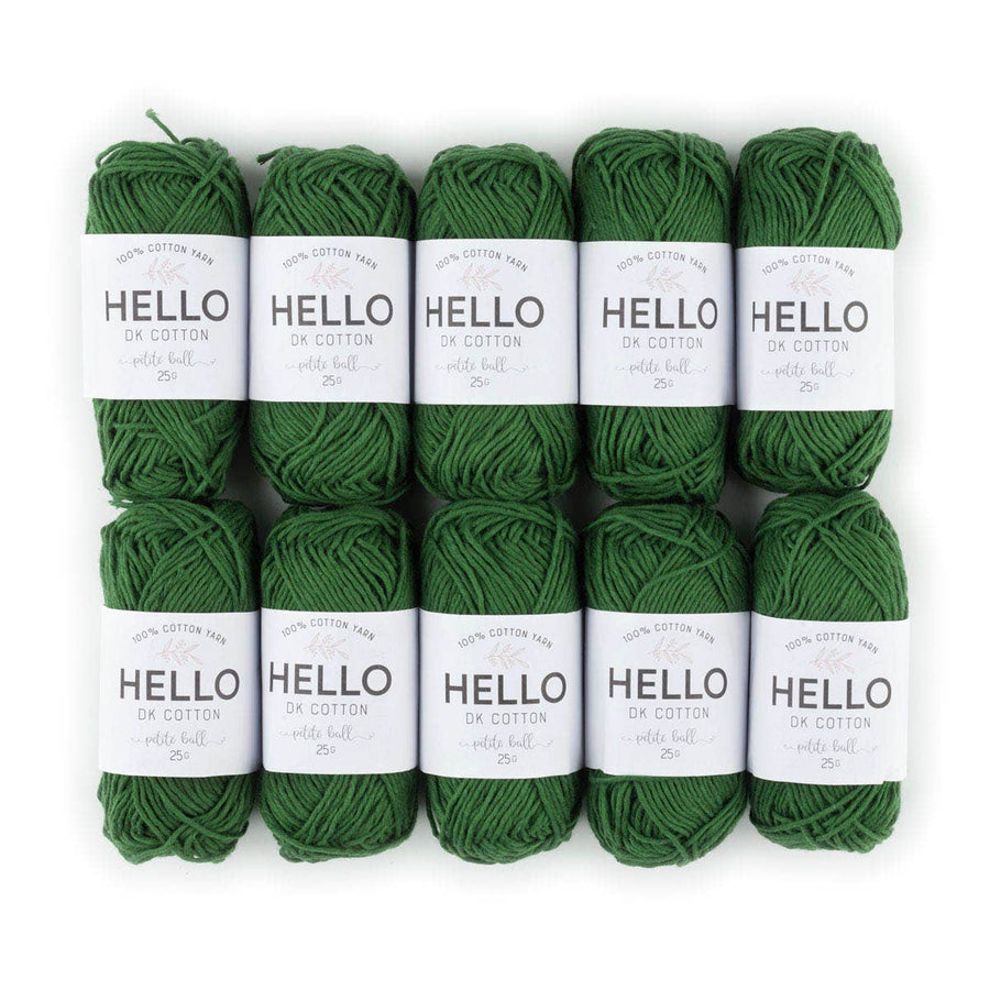 HELLO 100% Cotton 25g Amigurumi Yarn Pack of 10 balls