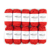 HELLO 100% Cotton 25g Amigurumi Yarn Pack of 10 balls