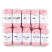 HELLO 100% Cotton 25g Amigurumi Yarn Pack of 10 balls
