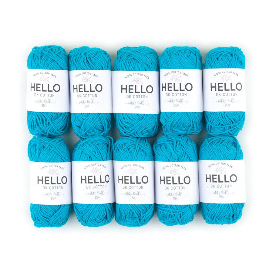 HELLO 100% Cotton 25g Amigurumi Yarn Pack of 10 balls