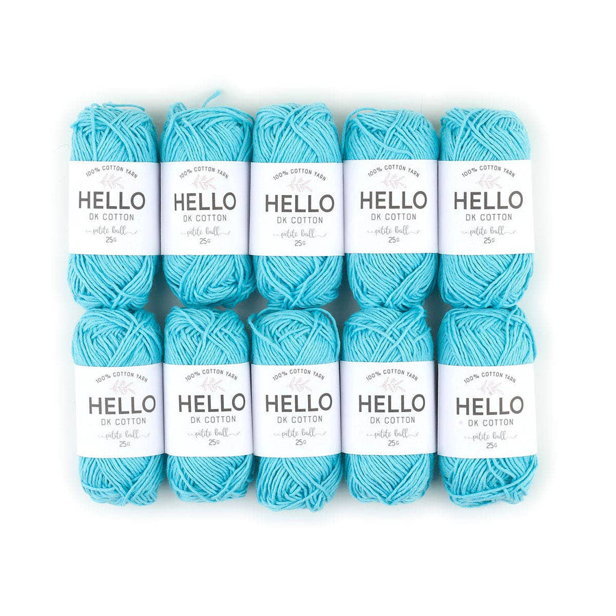 HELLO 100% Cotton 25g Amigurumi Yarn Pack of 10 balls