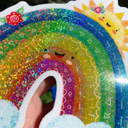 GLITTER Rainbow Sun