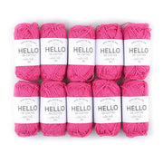 HELLO 100% Cotton 25g Amigurumi Yarn Pack of 10 balls