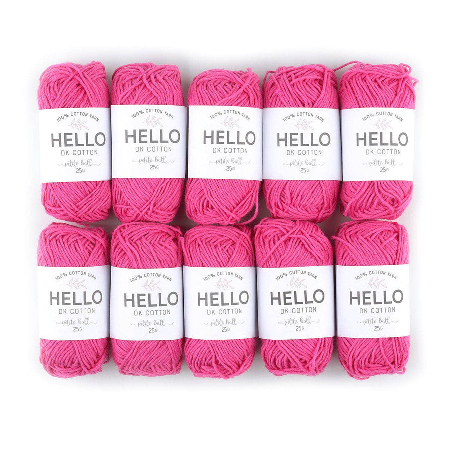HELLO 100% Cotton 25g Amigurumi Yarn Pack of 10 balls