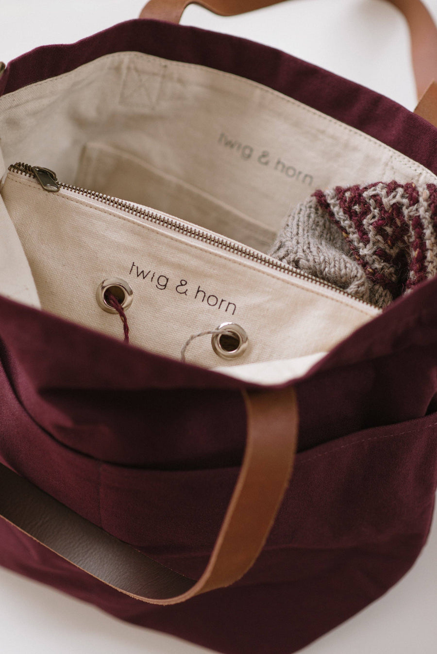 Canvas crossbody project tote