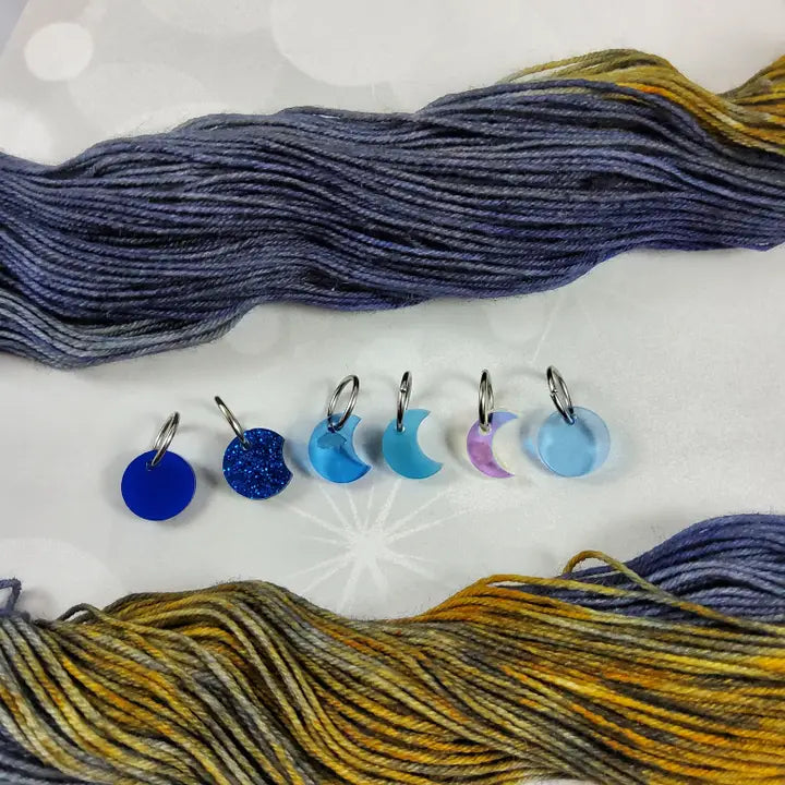 Moon Phases Stitch Marker Set