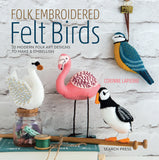 Folk Embroidered Felt Birds Book and Felt Bundle